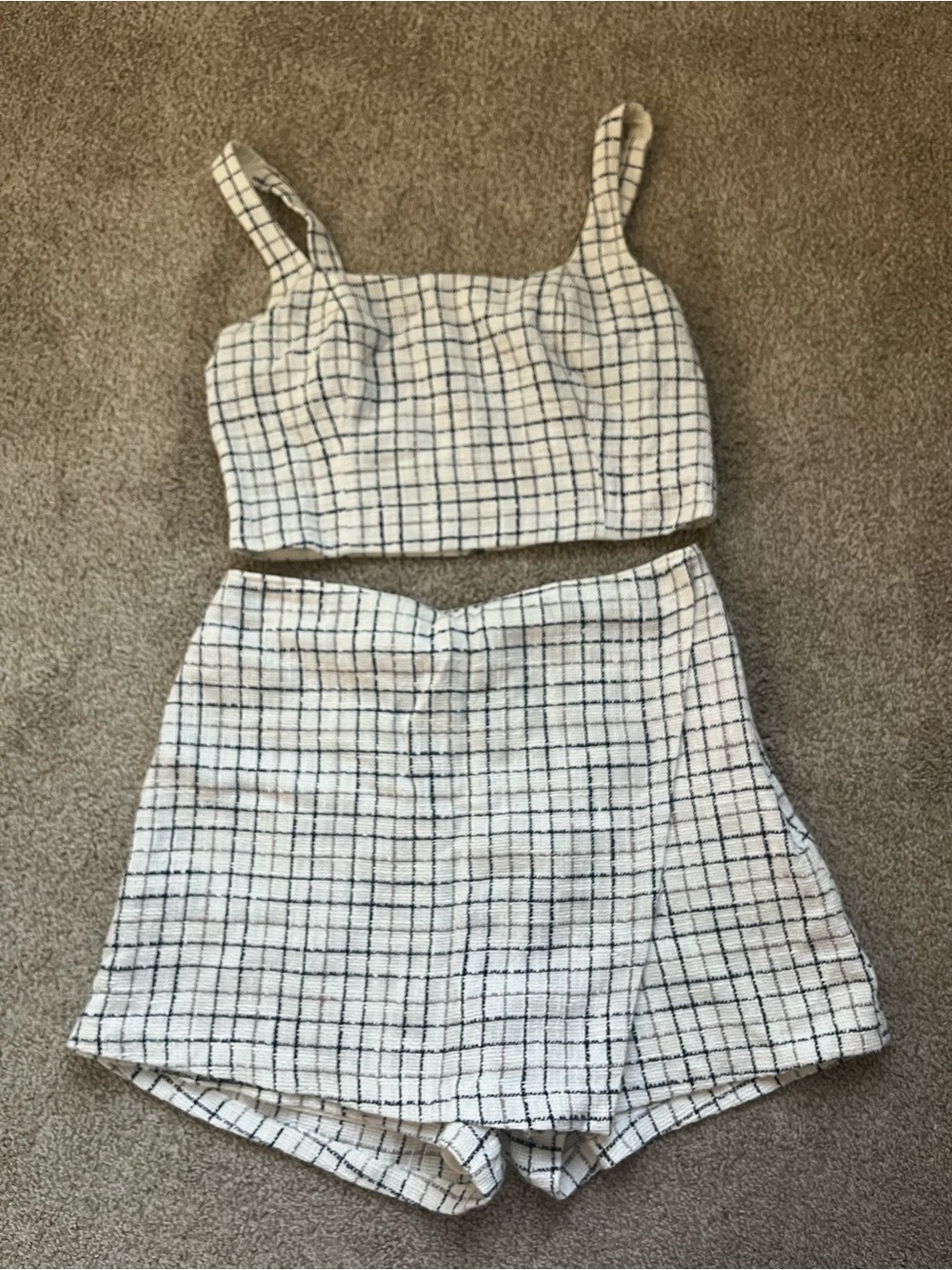 Abercrombie & Fitch Plaid Tweed Skort Set